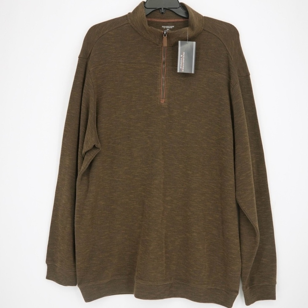 Roundtree & Yorke Brown Zip Up Sweater